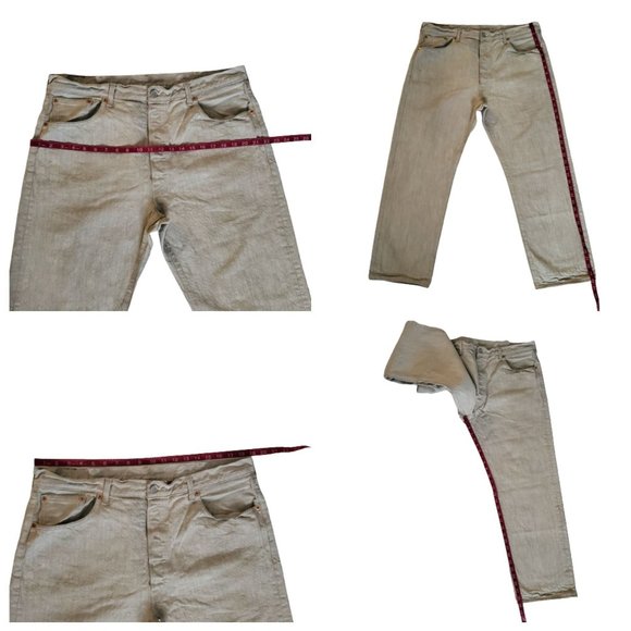 LEVI Strauss & Co. Men's 501XX Button Fly White Wash Denim Jeans Size W40 L32 - Picture 5 of 12